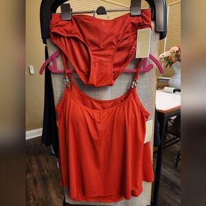 Michael Kors Swim Suit, Persimmon, Cruise Collectiion With Coverup Dress NWT